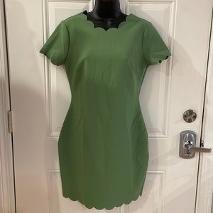 Green tight fitting dress